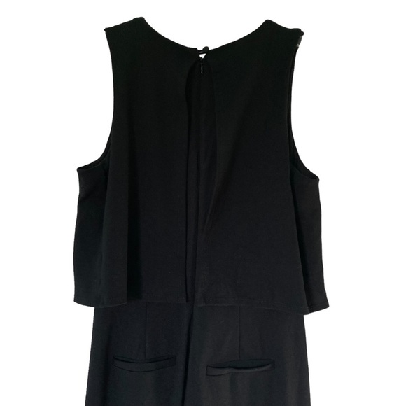 ANTHROPOLOGIE Freya Sleeveless Scalloped Trim Essential Black Jumpsuit (Size 4) - Picture 2 of 15